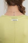 General Idea WOMAN Airy Crew Neck Pin Tuck T-Shirt [LIGHT GREY]