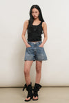 General Idea WOMAN One-Tuck Wide Denim Shorts