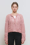 General Idea WOMAN Cable Crochet Cardigan