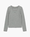 Marithé François Girbaud Women's Layered Jersey Long Sleeve Light Heather Gray
