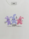 MLB Women's Small Bunny Graphic Slim Semi Crop T-shirts