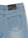 MLB Women's Basic Small Logo 9in Curved Denim Shorts