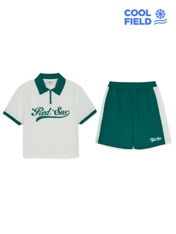 MLB [cool Field] Varsity Mesh Pique T-shirt Set