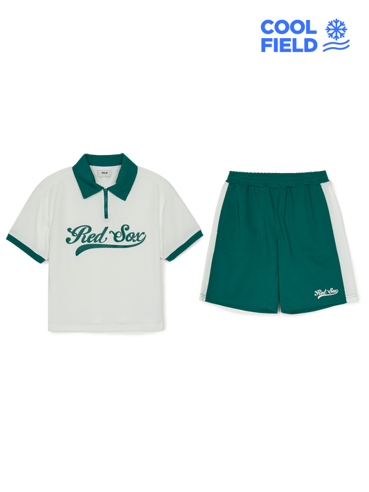 MLB [cool Field] Varsity Mesh Pique T-shirt Set