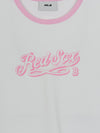 MLB Women's Lettering Slim Semi Crop Linger T-shirts