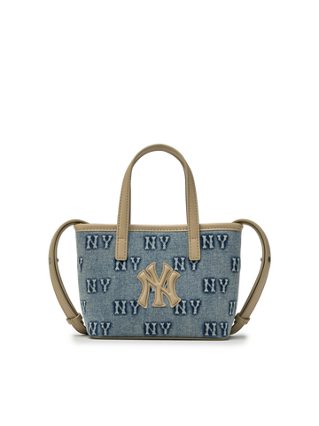 MLB Classic Monogram Denim Embo Mini Cross Bag