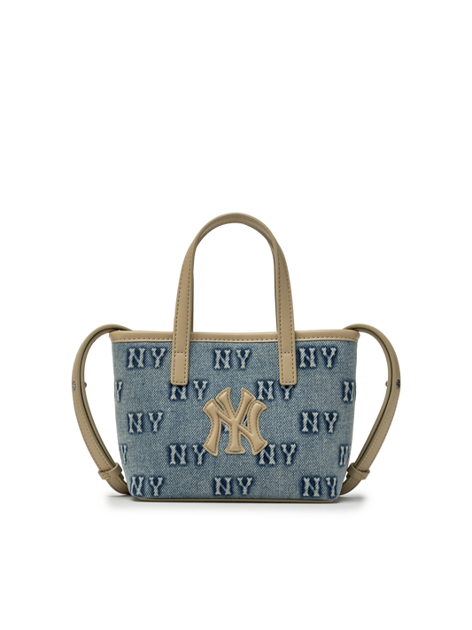 MLB Classic Monogram Denim Embo Mini Cross Bag