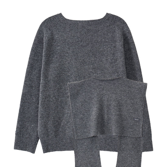 Bitter Cells [SET] Essential V Neck Knit & Shawl
