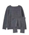 Bitter Cells [SET] Essential V Neck Knit & Shawl