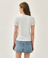 Marithé François Girbaud W SMALL CLASSIC LOGO TEE
