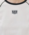 Marithé François Girbaud W AEROCOOL SMALL CLASSIC LOGO RINGER SLIM CROP TEE ivory