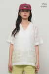 General Idea WOMAN Embroidery Lace Half Shirt