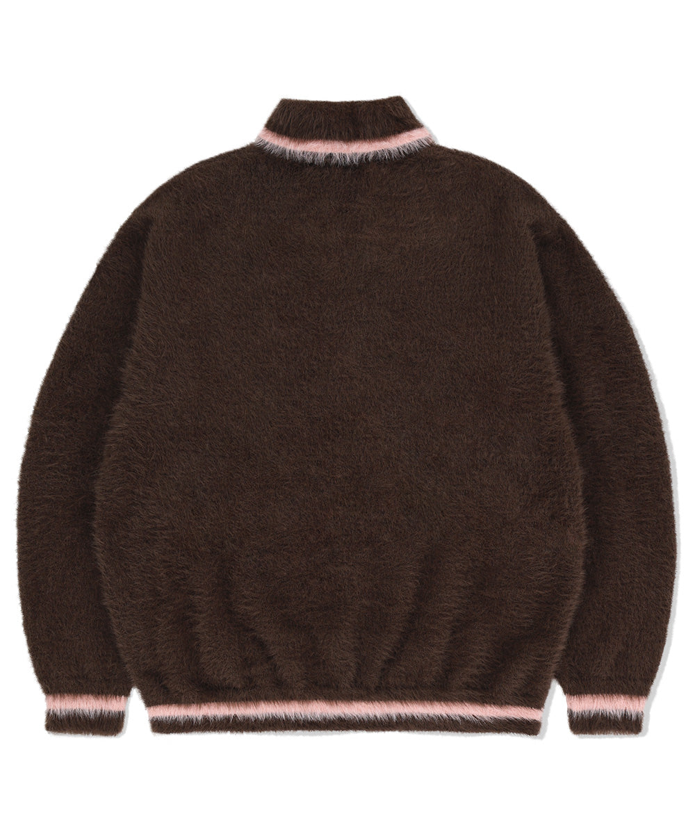 Mahagrid Hairy Collar Knit