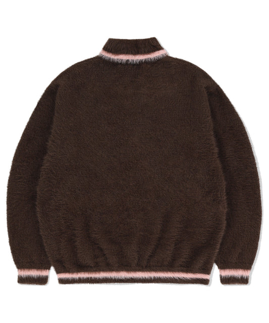 Mahagrid Hairy Collar Knit