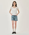 Marithé François Girbaud W PUFF SLEEVE LACE SHIRT