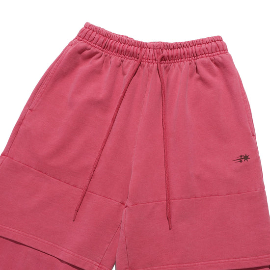 Nice Ghost Club Pigment Layered Sweat Pants [Red]
