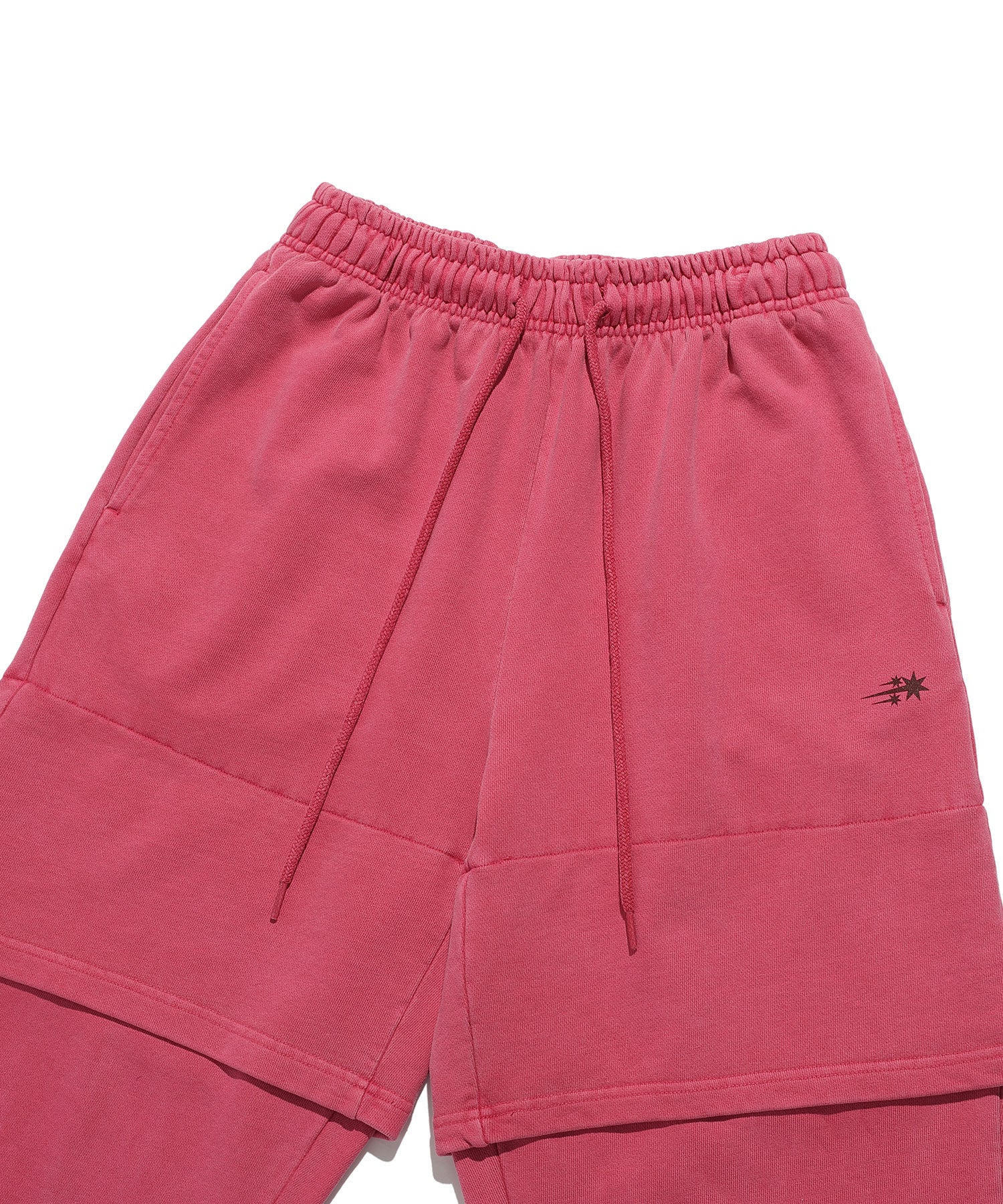 Nice Ghost Club Pigment Layered Sweat Pants [Red]