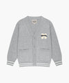 Marithé François Girbaud Kids Emblem V-Neck Oversized Cardigan Navy