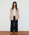 Mahagrid Bleached Raw-Cut Check Shirt