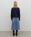 Marithé François Girbaud W A-Line Denim Midi Skirt