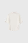 General Idea WOMAN Acetate Mock Neck Short Sleeve T-Shirt
