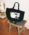 Nice Ghost Club Junji Ito Maniac Tomie Logo Big Tote Bag [Black]