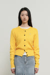 General Idea WOMAN GNRL Signature Superfine Wool Cable Cardigan [Light Grey]