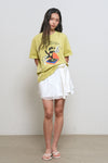 General Idea WOMAN Sheer Shirring Layered Banding Skirt