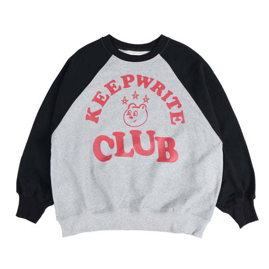 AEAE Keep Writing Club Raglan Sweatshirts - Black