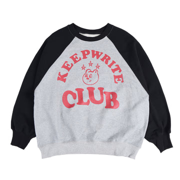 AEAE Keep Writing Club Raglan Sweatshirts - Black