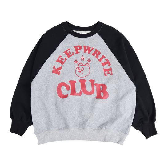 AEAE Keep Writing Club Raglan Sweatshirts - Black