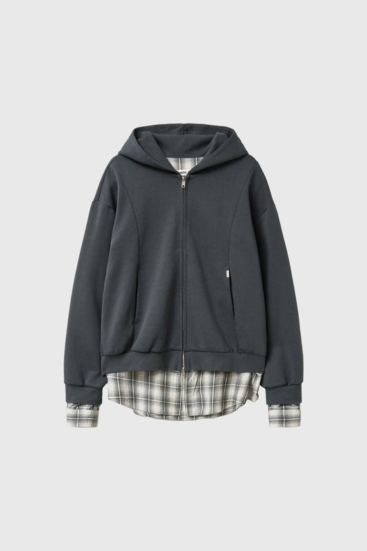 General Idea Unisex Shirt Layered Hoodie Zip-Up