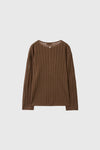 General Idea WOMAN Sheer Henley Neck Pullover