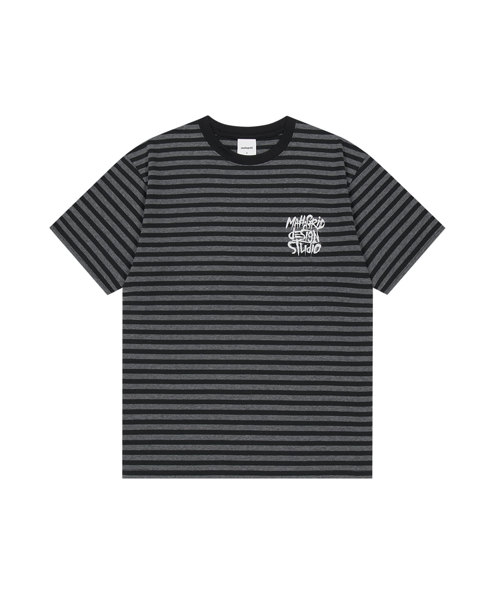 Mahagrid Stripe Slash Logo Tee
