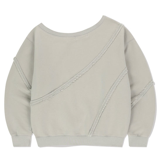 Mahagrid Cut Off One Shoulder Sweatshirt