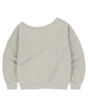 Mahagrid Cut Off One Shoulder Sweatshirt