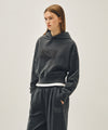 Marithé François Girbaud W SHADOW CLASSIC LOGO DYEING CROP HOODIE mint