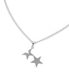 Cavish Twin Star Necklace [Silver]