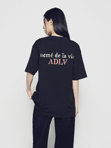 ADLV Glitter Point Basic Logo Short Sleeve T-Shirt