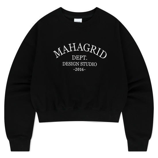 Mahagrid ARCH DEPT CROP SWEATSHIRT [BLACK]