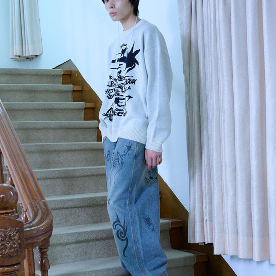 Nice Ghost Club Tornado Logo Knit