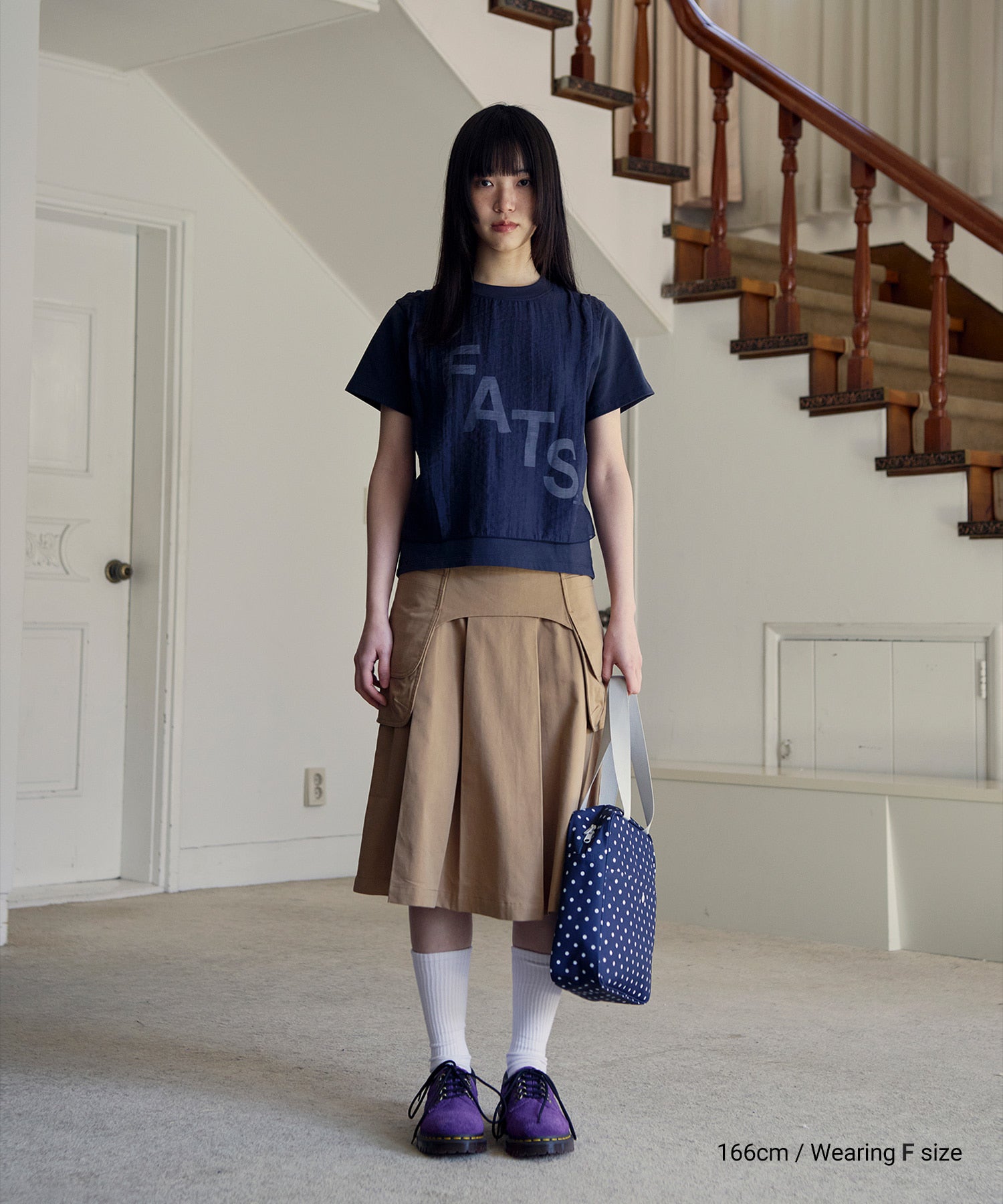 Nice Ghost Club FFATS Logo Layered Sleeve Tee [Navy]