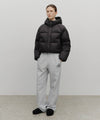 Marithé François Girbaud W Regular Logo Hooded Crop Down Jacket Black