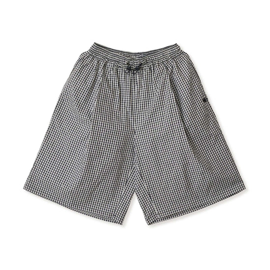 AEAE NYLON CHECK SHORTS [WHITE]