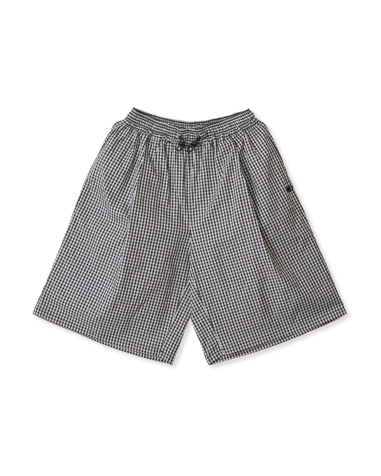 AEAE NYLON CHECK SHORTS [WHITE]