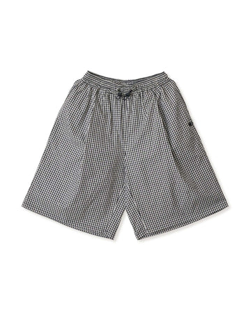 AEAE NYLON CHECK SHORTS [WHITE]