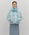 Marithé François Girbaud Fuzzy Check Knit Muffler