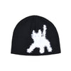 AEAE FLASHED CATS EYE BEANIE - BLACK