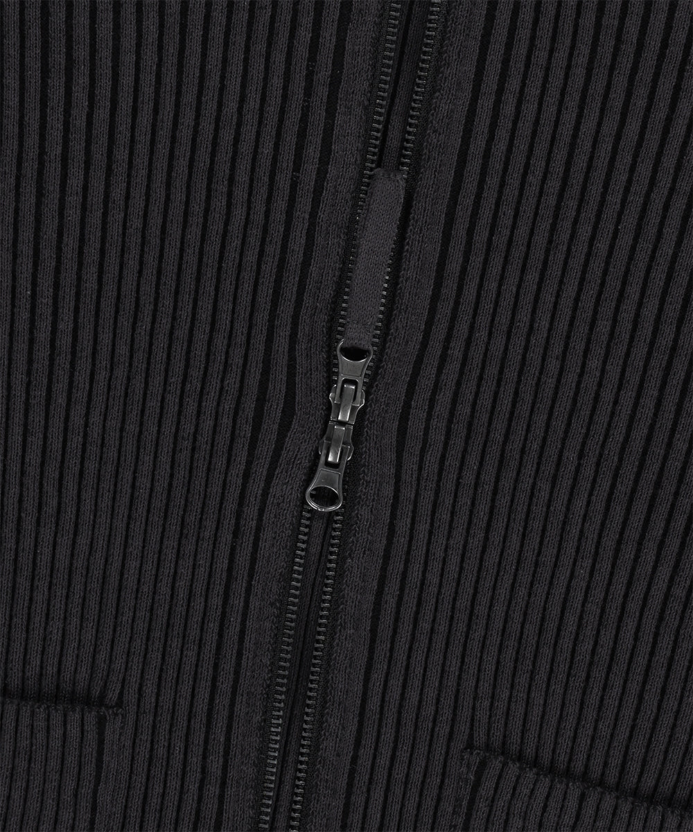 Mahagrid Two Tone Zip Up Cardigan