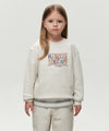 Marithé François Girbaud Kids Doodle Classic Logo Sweatshirt in Brushed Dark Green
